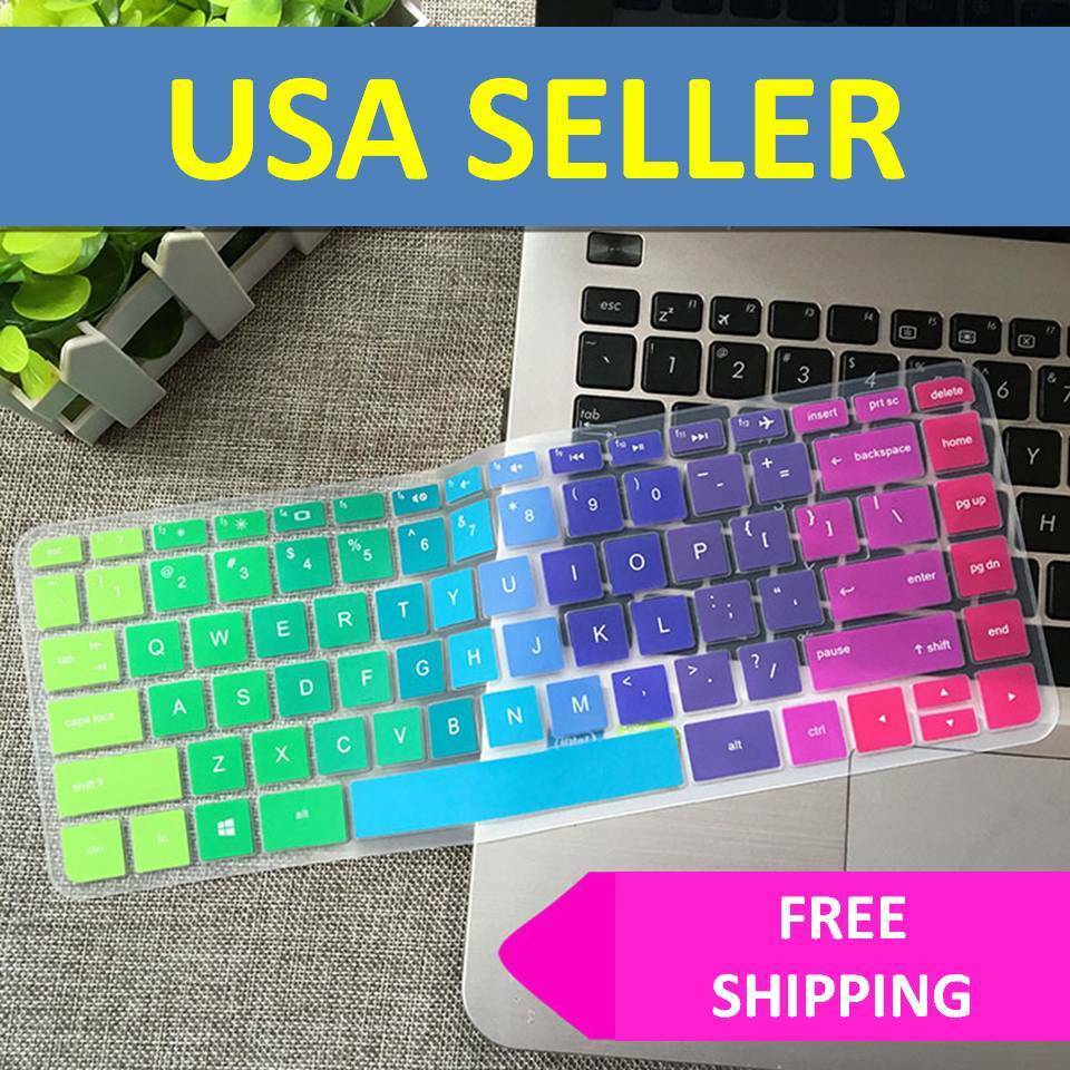Rainbow Keyboard Cover Skin Case Silicone For Hp Pavilion Stream 14 Inch Laptop