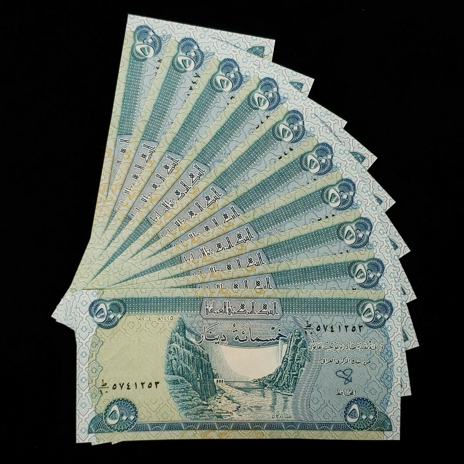 5,000 Iraqi Dinar (10) 500 Note Uncirculated!! Authentic! Iqd!