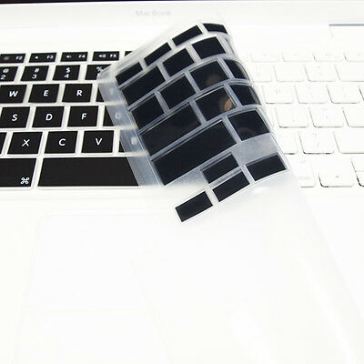 Full Black Silicone Keyboard Skin Cover  For Old Macbook White 13" (a1181)