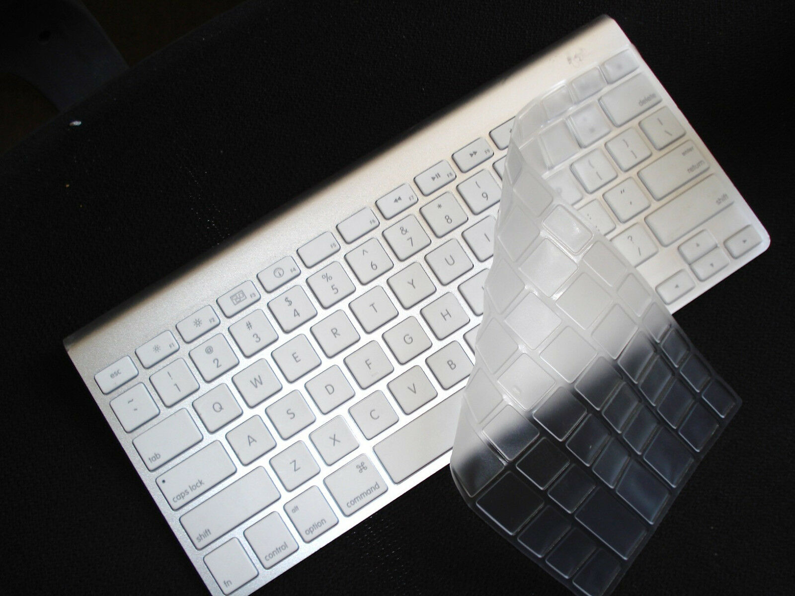 Lot Of 2 Clear Tpu Super Thin Cover Skin For Apple Wireless Keyboard A1255 A1314