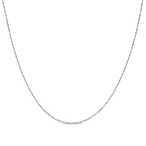 Solid .925 Sterling Silver 1mm Box Chain Necklace 12 - 40 Inches