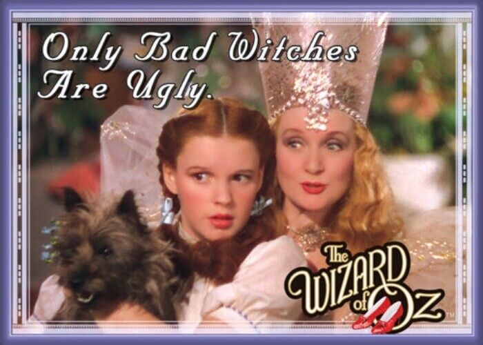 The Wizard Of Oz Dorothy Only Bad Witches Are Ugly Refrigerator Magnet Unused